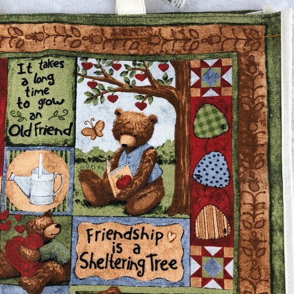 Teresa Kogut Old Friend Teddy Bear Large Canvas Tote Reusable Bag NWT - Picture 8 of 13